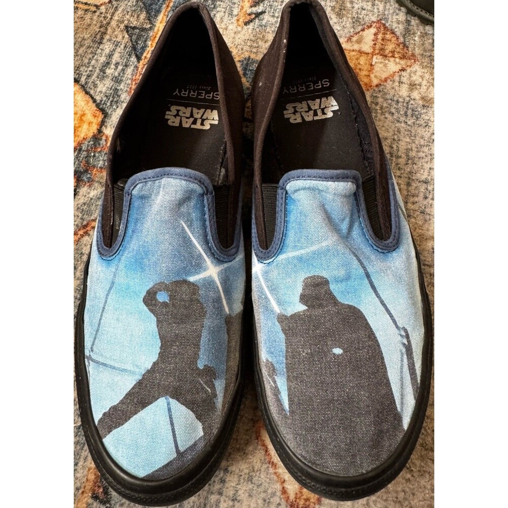 EUC Star Wars Sperry Darth Vader Slip On Shoes Men 11 Black